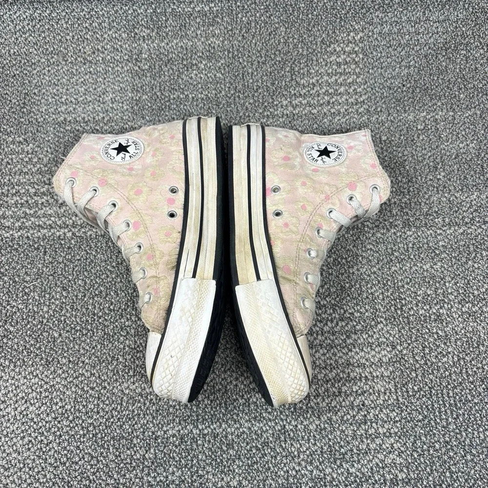 Converse Chuck Taylor All Star Kids Size 6 Pink Floral Chenille High Top A06324C